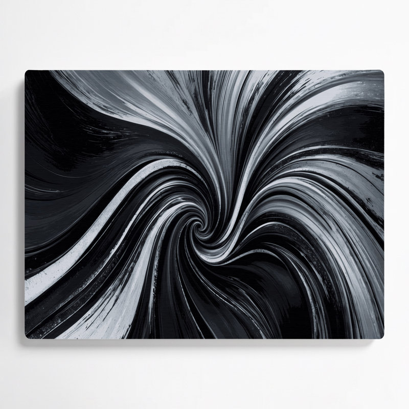«Lyrical Abstraction 48», art mural en métal noir, H 20 po x l 24 po