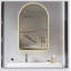 Miroir de salle de bain 32 po x 60 po à DEL arqué avec affichage du temps, de la température, antibuée, à intensité variable et trois couleurs - Éclairage pour meuble-lavabo moderne