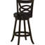 De 2 tabourets de bar pivotants - Finition, siège en cuir noir, siège tendance et tendance (2)