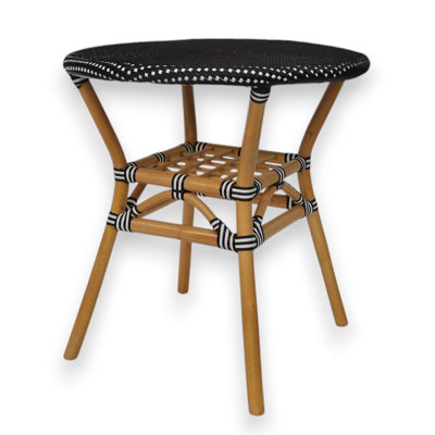 BISTRO TABLE-BLACK WITH WHITE