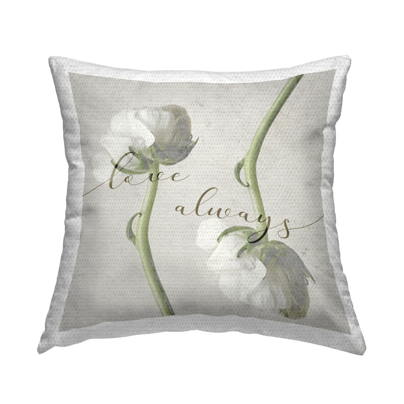 Floral Outdoor Throw Pillow