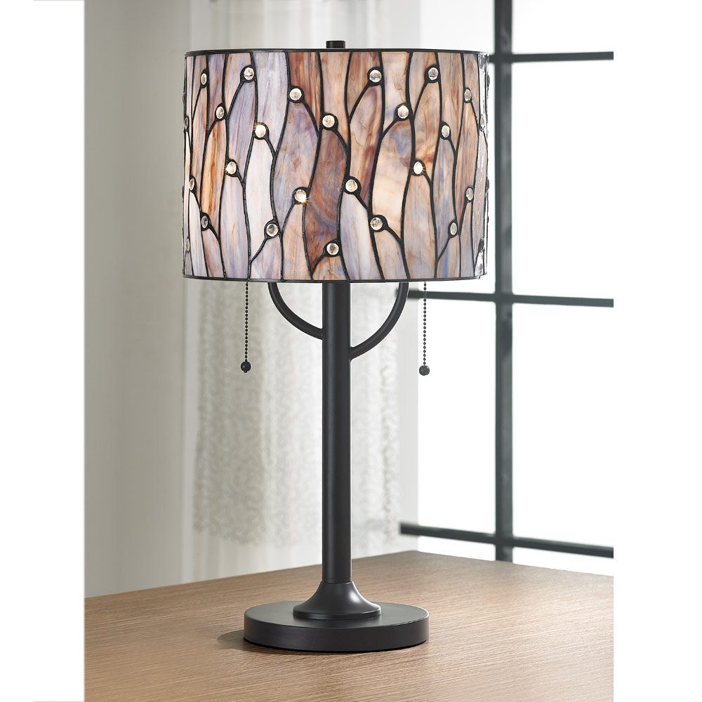 Kenyatta 25" Dark Bronze Table Lamp Charlton Home® Shade 