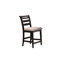 Ensemble de salle à manger 7 pièces noir de hauteur comptoir et 6 chaises hautes rembourrées en tissu
