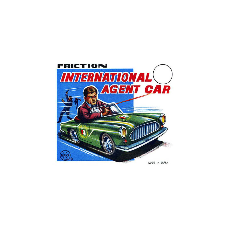 « international agent voiture », affiche rétro, 24 po x 36 po
