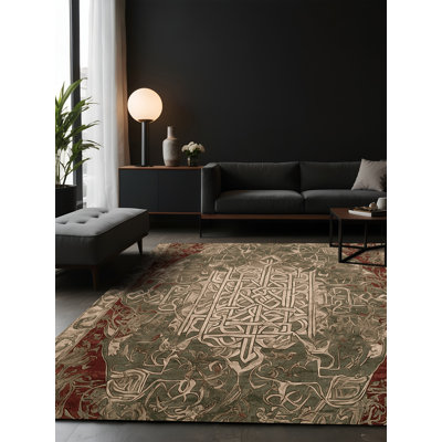 Tapis brun soyeux et moelleux