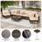 Quadrell 6 - Person Outdoor Wicker Patio Conversation Furniture Set with Optional Fire Pit Table-1810013373-1746821167