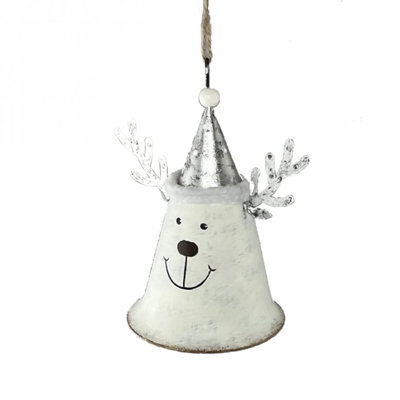 Holiday Deer On A Bell Shaped Ornament