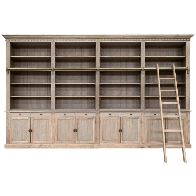 Cregg 240cm H x 400cm W Solid Wood Library Bookcase