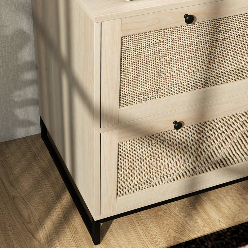 Armoire verrouillable à compartiments pour dossiers suspendus - barre de rangement réglable pour papier à lettres, format A4, documents légaux, qualité naturelle, tiroir verrouillable à 2 tiroirs, différentes tailles