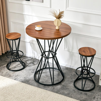 Single-piece bar table and chair set