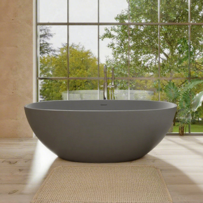 Baignoire de luxe autoportante en résine de trempage pour salle de bain moderne