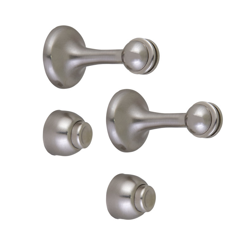Butée de plinthe magnétique en acier Michigan, Nickel satiné