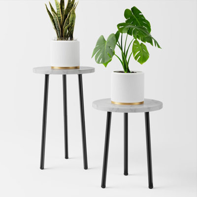 Plant Stand Indoor Tall: Corner Wood Plant Stand 2 Pack by Orren Ellis