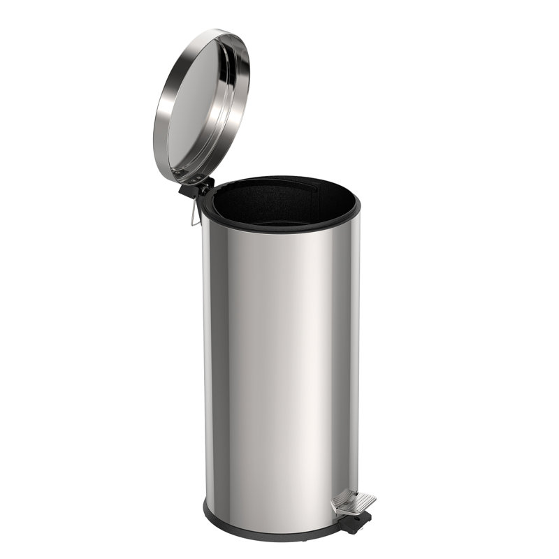 Stainless Steel Step On Kitchen Trash Can, 30L