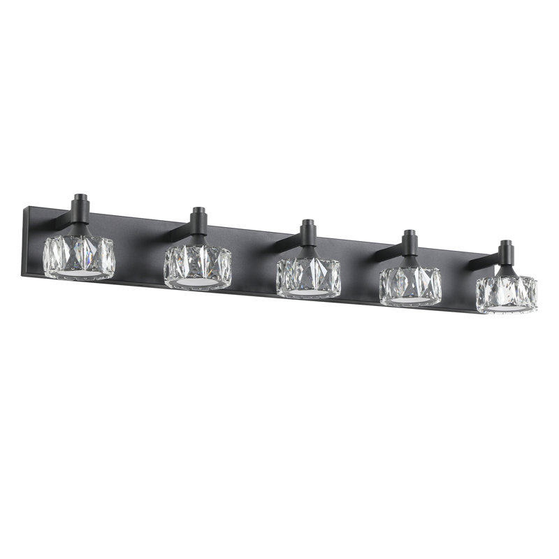 5 - Meuble-lavabo à abat-jour en verre cristal noir mat pour une utilisation dans la salle de bain avec élégance, 5