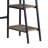 Rustic Oak And Black 2-Shelf Writing Desk With H-Shaped Base