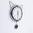 Modern Wall Mounted Cat Ear Shape Decorative Round Wall Clock For Living Room Office
