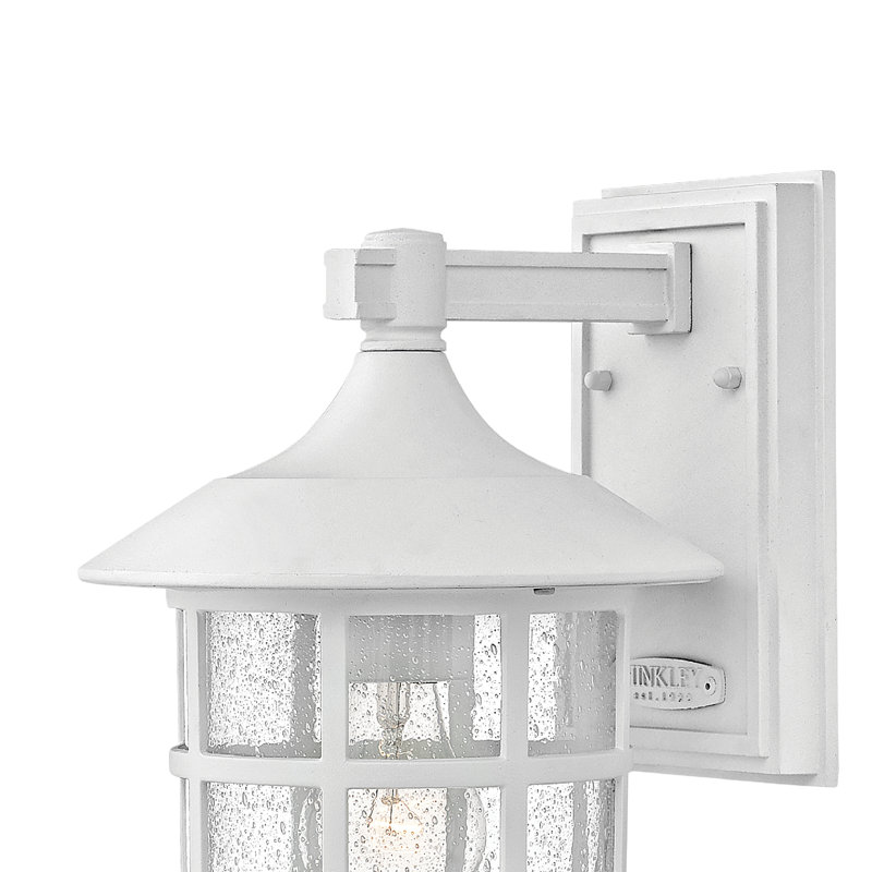 Textured White 1 - Bulb Outdoor Wall Lantern, 12.25" H x 8" W x 9" D, MED, Textured White