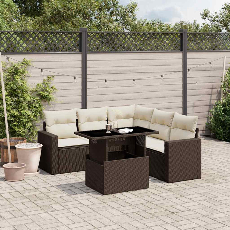 Vidaxl Garden Sofa Set Brown