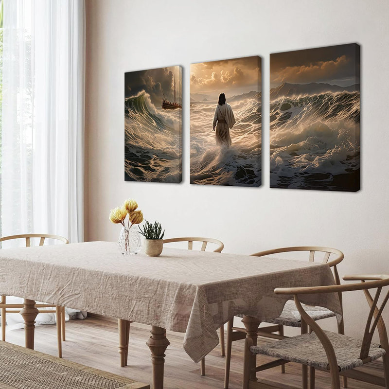 3 Piece Wrapped Canvas Print, 60 cm H x 40 cm W