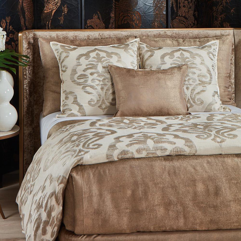 Stardust Lumbar Pillow Cover & Insert, Golden, 18"H x 22"W