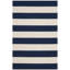 Tapis bleu marine / ivoire en laine touffeté à la main Fairchild-21774026