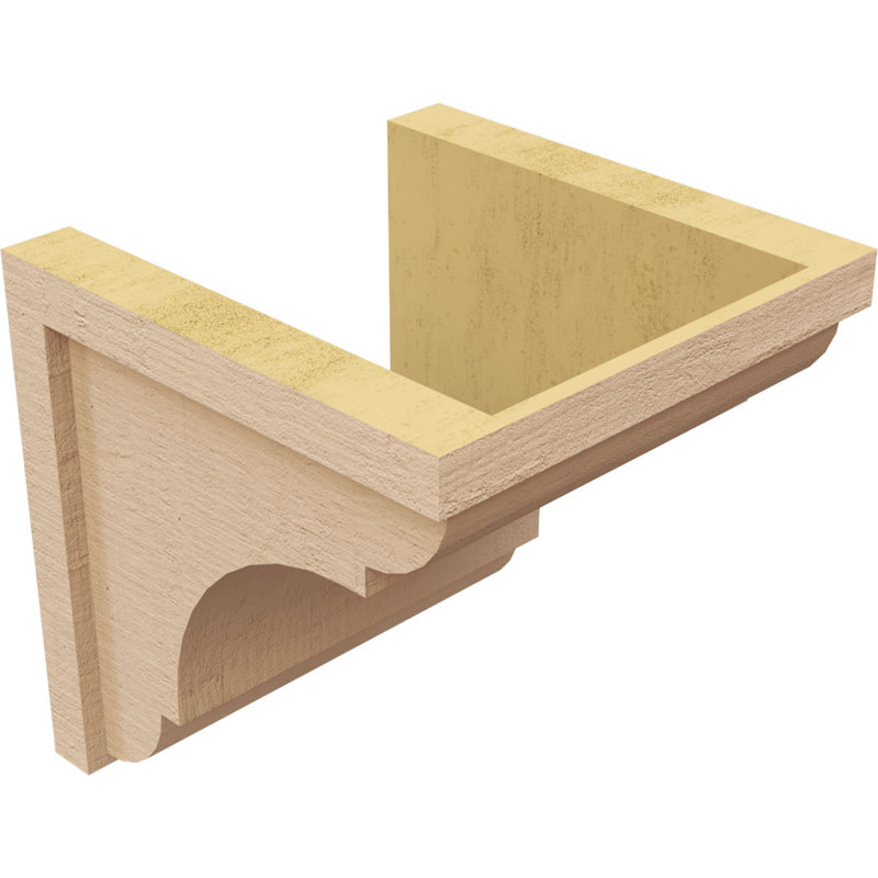 Cèdre Bryant, grain de bois brut TimberThane Corbel, apprêté brun clair, H 11 po x l 11 po x P 11 po
