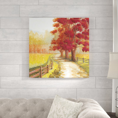 Clôture d’arbre d’automne-impression sur toile