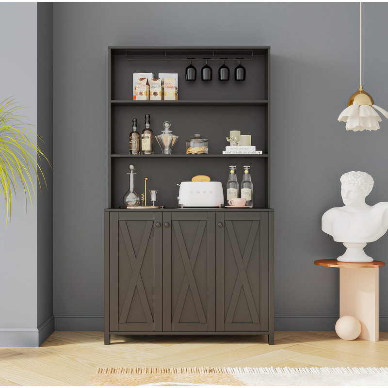 Gerarde 70.87'' Kitchen Pantry, Black