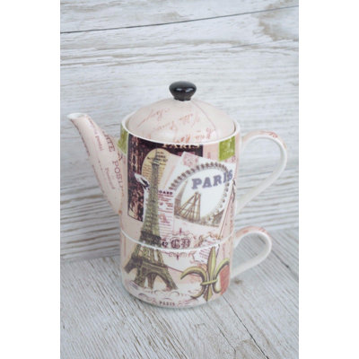 Ebern Designs Avesbury 0.3ml Floral Teapot