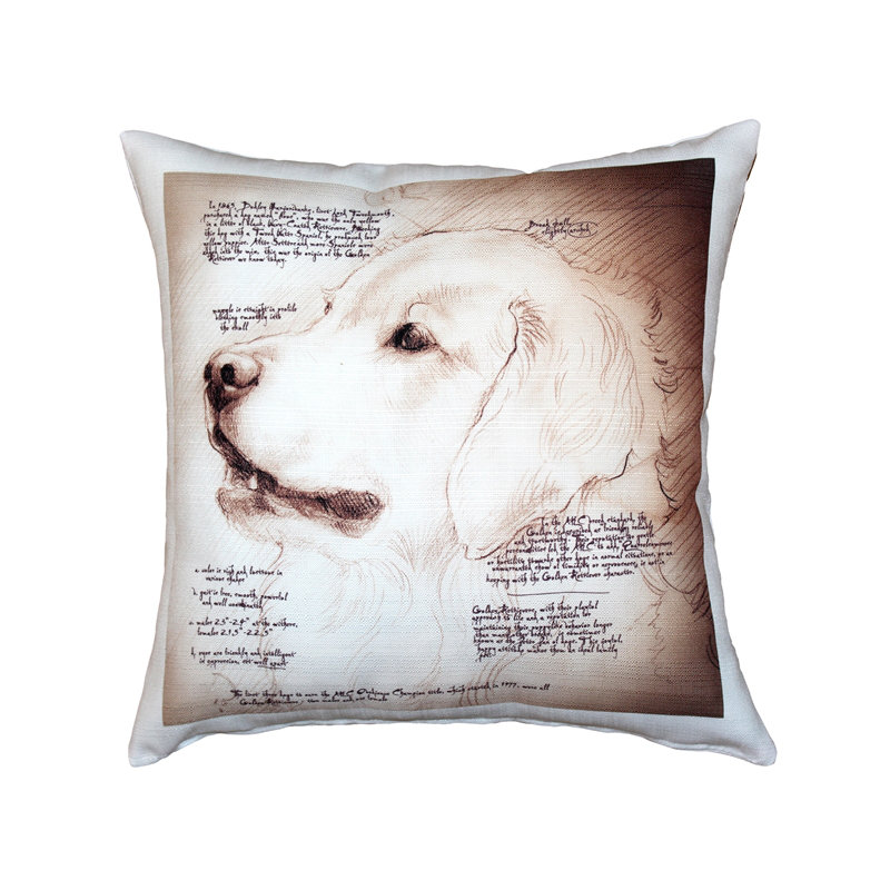  Coussin intérieur / extérieur Golden Retriever Dog
