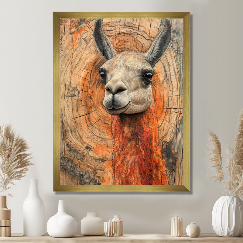 Gillison - animaux, art mural sur toile, H 32 po x l 24 po, Reproduction encadrée d'une seule photo, Gold