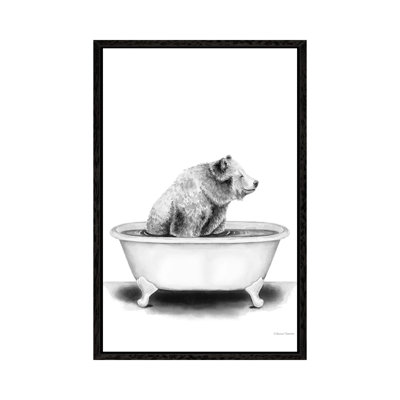 Bear In Tub by Rachel Nieman - Painting on Canvas