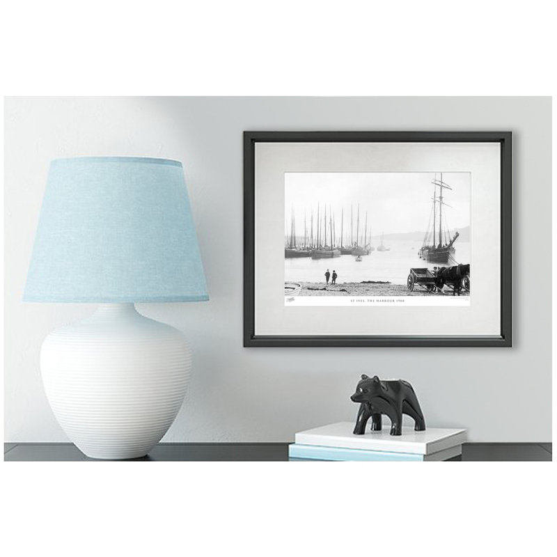 St Ives, The Harbour 1908 by Francis Frith - Single Picture Frame Print, 45cm H x 60cm W x 2.3cm D
