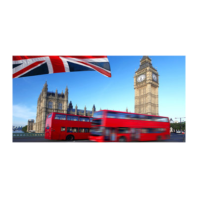 Bus In London - Wrapped Canvas Print