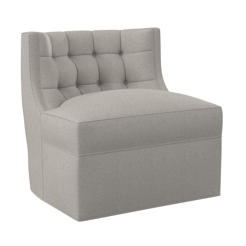 Social Swivel Slipper Chair, Libby Linen