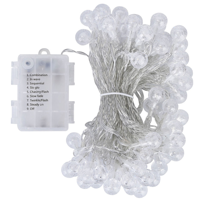 Outdoor 80 - Bulb 7.87'' Plug-in LED Globe String Light