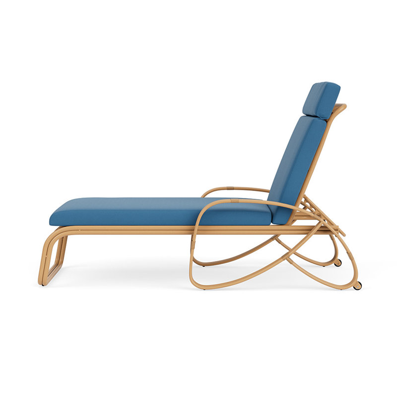 Riviera Outdoor Chaise Lounge, Bamboo Bay Sky