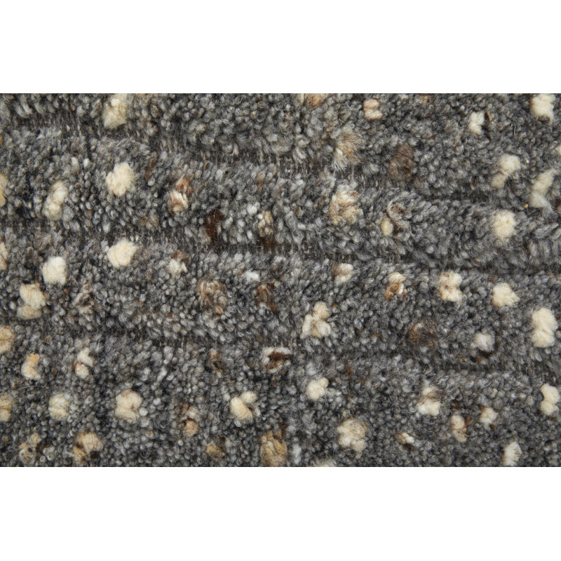 Dering Modern Polka Dots, Gray/Tan/Taupe Area Rug, Rectangle 8' x 10'