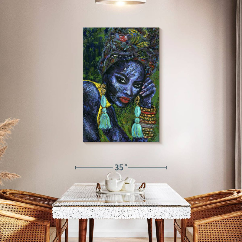 Portrait de beauté africaine Leisha, H 45 po x l 30 po
