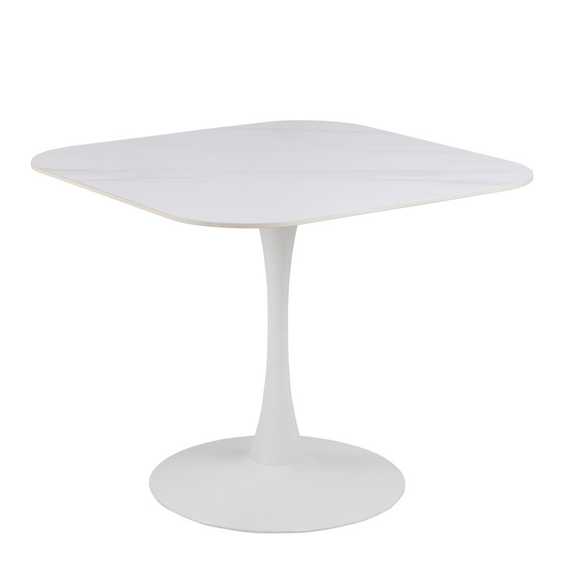Ceramic Square Dining Table, White