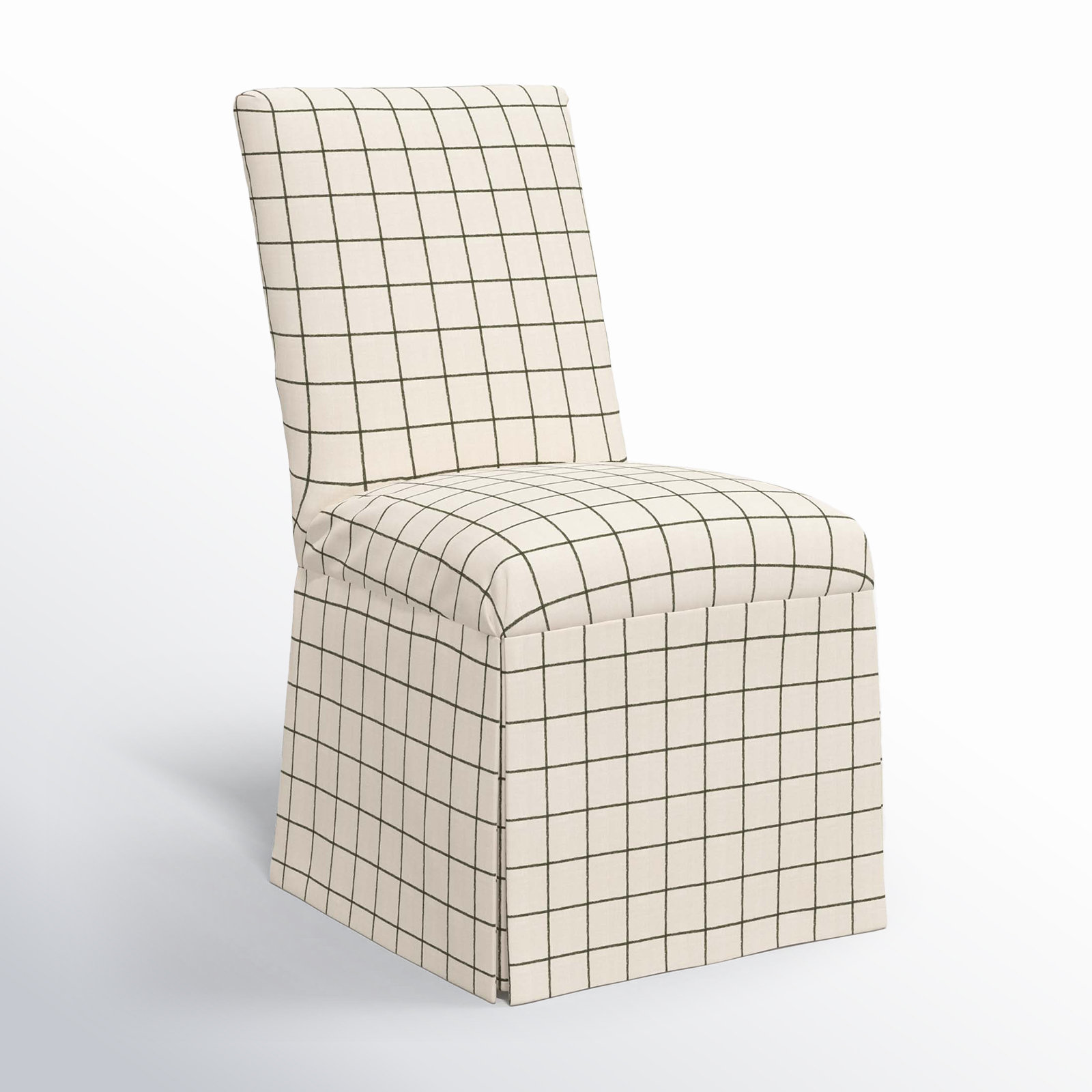 Silvia Parsons Dining Chair, Line Tattersall Green