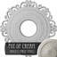 Médaillon de plafond Endurathane Orrington, DO 22 po x P 6 1/4 po x P 1 3/4 po (convient aux auvents jusqu'à 6 1/4 po), pot peint à la main de fini craquelé crème-28580162