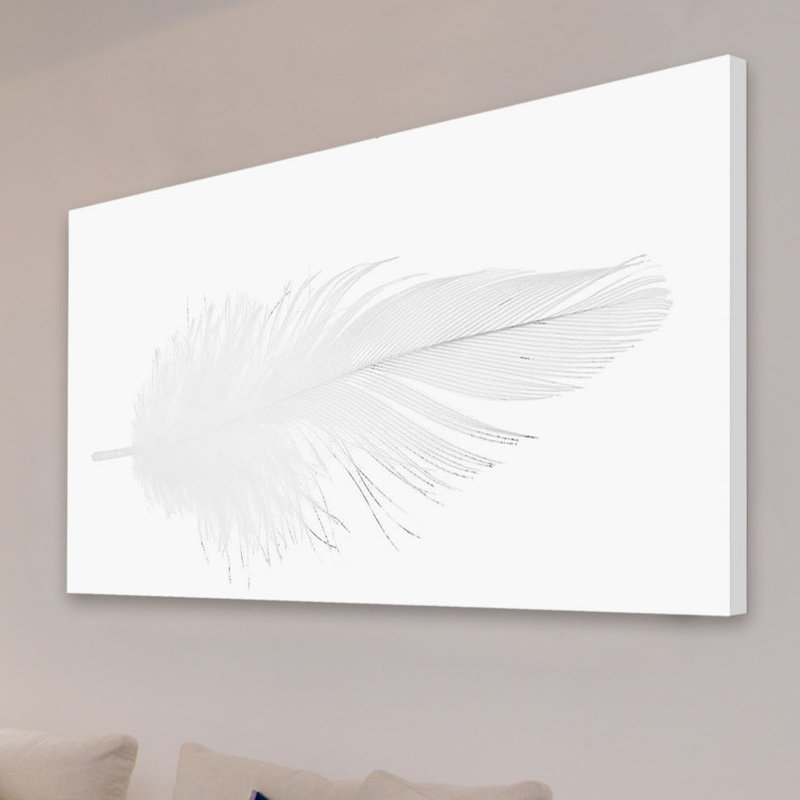 Fluffy Quill - Wrapped Canvas Print, 57cm H x 114cm W x 3.8cm D
