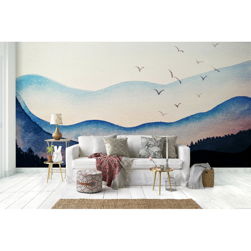 Murale paysage de montagne Makenzie, L 49 po x l 75 po