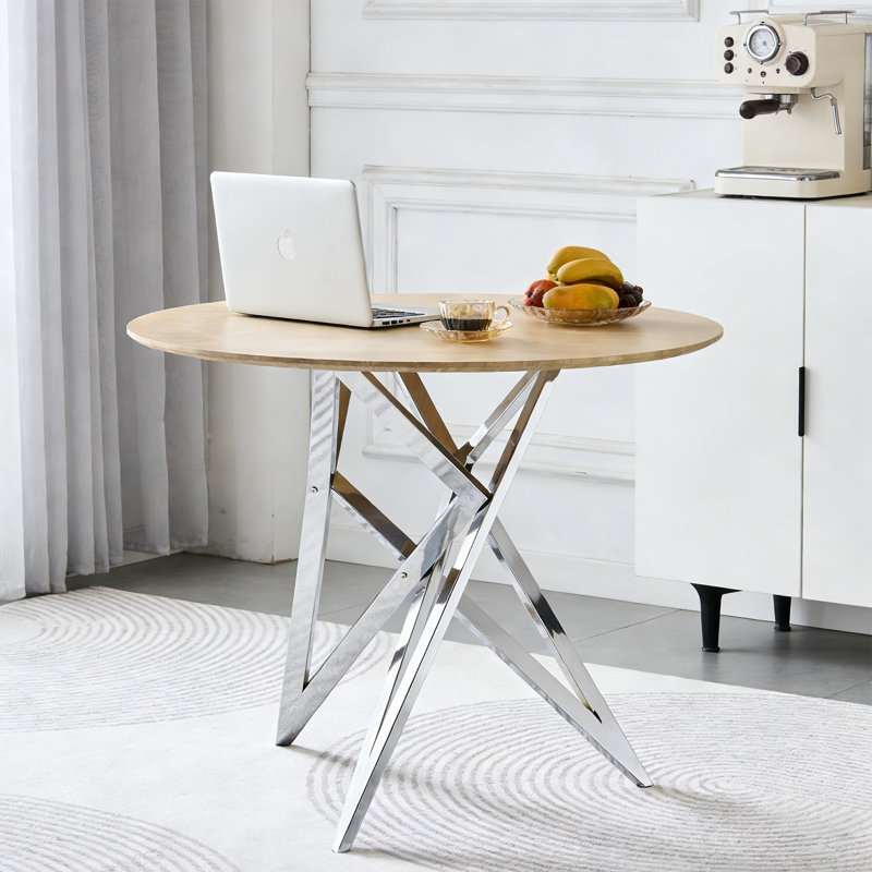 Table de salle à manger moderne et robuste de 37 pouces pour 2 à 4 personnes