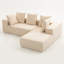 Canapé modulaire élégant avec coussins moelleux beige élégant-837624845
