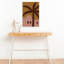 «Desert Palm Abode Abstract Modern Palm Tree Architecture Landscape», reproduction d'art mural-129771214