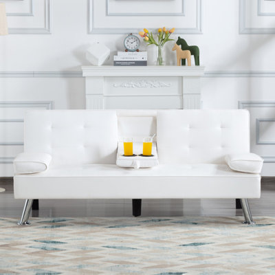 Divan-lit futon de 65,3 po avec accoudoirs amovibles Ebern Designs