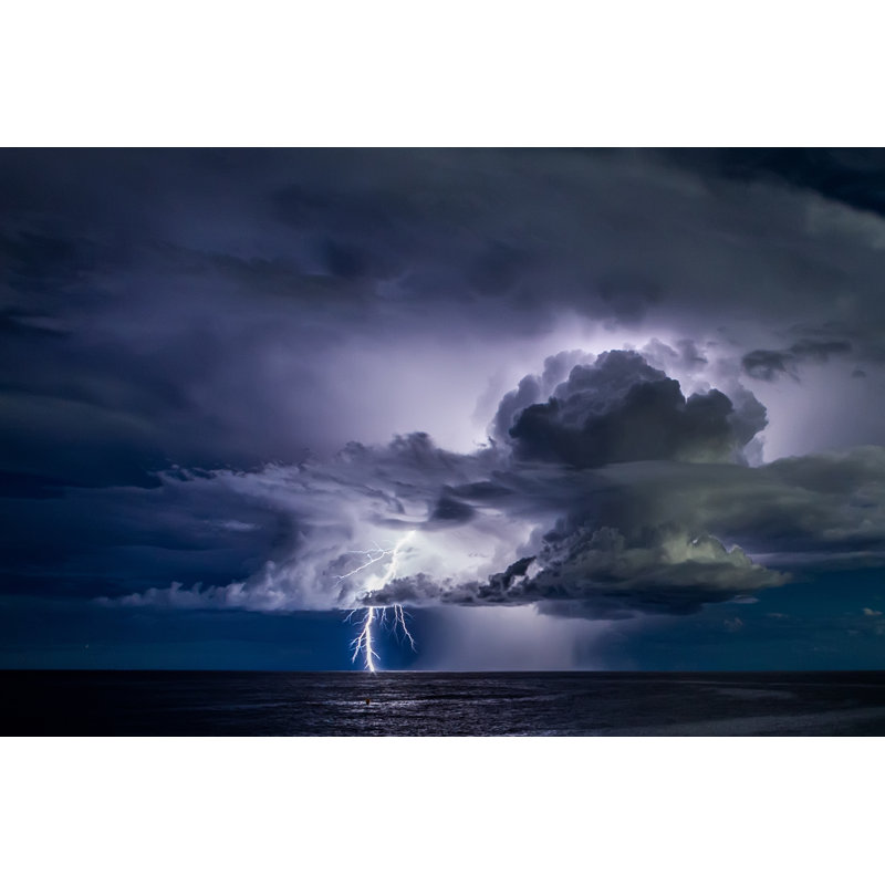 Thunderstorm - Photographie sur toile tendue, H 24 po x l 36 po